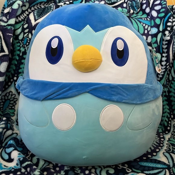RARE HTF SQUISHMALLOWS PIPLUP POKEMON JUMBO 20” BNWT - WOW!! - Picture 3 of 6